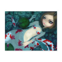 "Daydreaming Koi Mermaid" Postcard