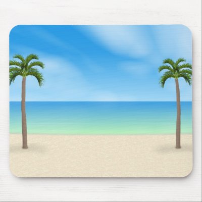 Daytime Beach Scene: Custom Mousepad by spiritswitchboard
