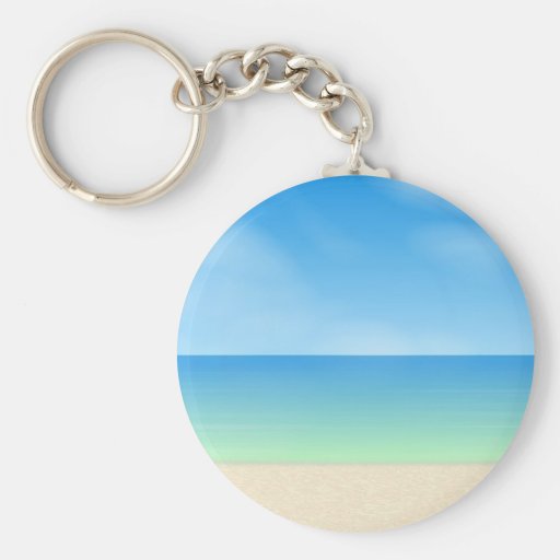 Daytime Beach Scene: Keychain