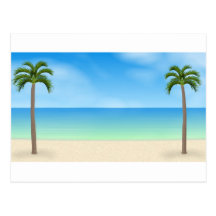 Daytime Beach Scene: Postcard