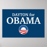 DAYTON for Obama custom your city personalized Poster