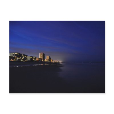 Daytona Beach Shore Hotels Condos Night Postcard by paulbatesphoto