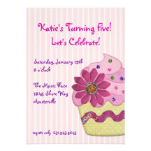 Dazzle Cupcake Invitation