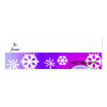 Dazzling Snowflakes Holiday Gift Tag Business Card Template