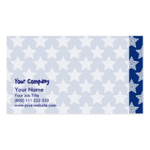 Dazzling stars on blue business card template