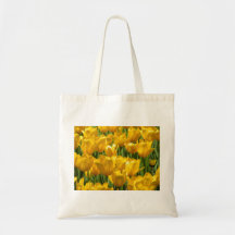 Dazzling Yellow Tulip Border Bags