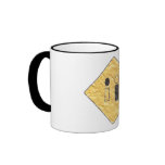 DB07 - Distressed Logo - Ringer Mug - White/Black