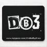 dB3 mouse - w on b Mouse Pads