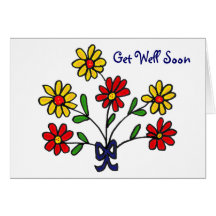 DB- Cheerful Daisy Get Well Soon Card