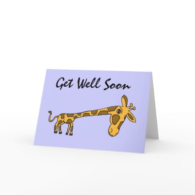 DC- Funny Giraffe Get Well Card by naturesmiles