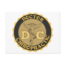 DC LOGO - DOCTOR CHIROPRACTIC CADUCEUS POST CARD