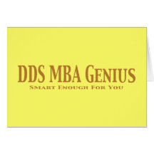 DDS MBA Genius Gifts Greeting Cards