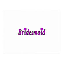 De demoiselle d'honneur amour simplement cartes postales