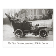 De Dion Bouton car photo reproduction Postcard