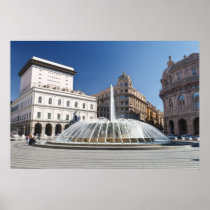De Ferrari Square, Genova Posters