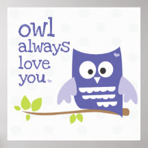 "de hibou amour toujours vous" pourpre d'art de mu posters