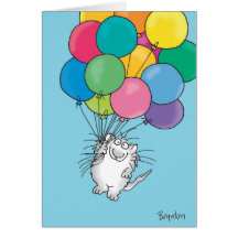 De KITTY anniversaire EN HAUT Carte De Vœux