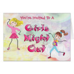 De la fille de la nuit invitations de Bachelorette Cartes De Vœux
