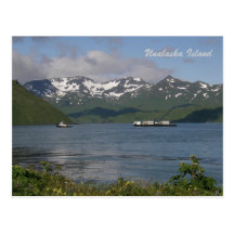 De la terre du nord de péniche baie d'Unalaska ded Carte Postale