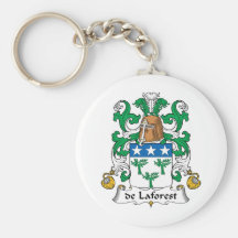 de Laforest Family Crest Key Chain