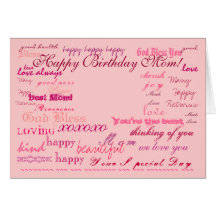 De "maman joyeux anniversaire !" carte