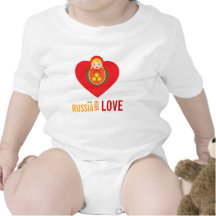 De Russie avec la chemise de douche d'adoption d'a Bodies Pour Bébé