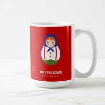 De Russie avec le cadeau d'adoption de garçon d'am Tasse