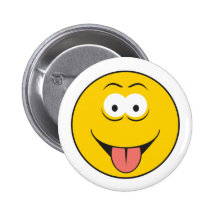 De Tounge visage souriant Badges