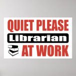 De tranquillité bibliothécaire svp au travail posters