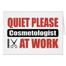 De tranquillité Cosmetologist svp au travail Carte De Vœux