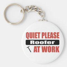 De tranquillité Roofer svp au travail Porte-clef