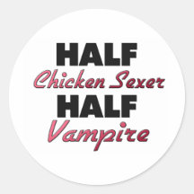 De vampire de Sexer de demi de poulet demi Adhésif Rond