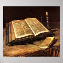 De Van Gogh toujours la vie avec la bible (F117) Affiches