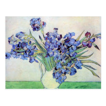 De Van Gogh toujours la vie : Vase avec des iris Cartes Postales