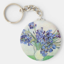 De Van Gogh toujours la vie : Vase avec des iris Porte-clef
