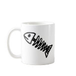 Dead Fish Skeleton Skull Bones Fossil Coffee Mugs