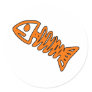 Dead Fish Skeleton Skull Bones Fossil Orange Sticker
