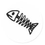 Dead Fish Skeleton Skull Bones Fossil Stickers