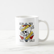 DEAD MEN TELL NO TALES... PIRATE TATTOO DAVEY JONE MUG
