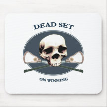 Dead Set Skull Lacrosse Mouse Pads