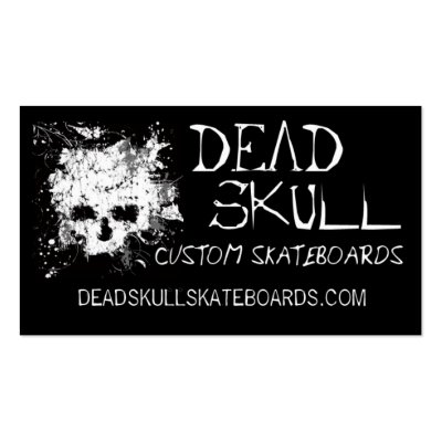 DEAD SKULL SKATEBOARD CO. CARD BUSINESS CARD TEMPLATES by DeadSkullSkateboards