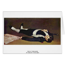 Dead Toreador By Manet Edouard Greeting Cards