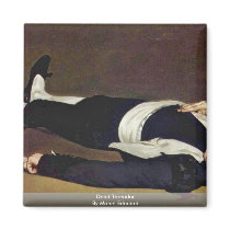 Dead Toreador By Manet Edouard Refrigerator Magnet