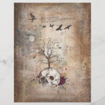 Dead tree on skull dark art Flyer