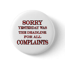 Deadline For Complaints Pin