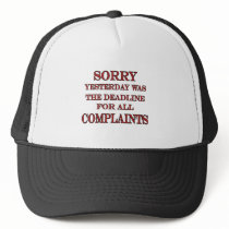 Deadline For Complaints Mesh Hats