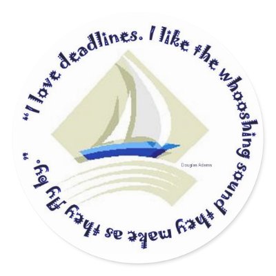 Deadlines Round Sticker by Elisa_Carlisle
