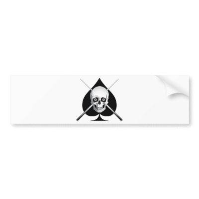 Deadly Billiards Ace Bumper Sticker by divebargraphics