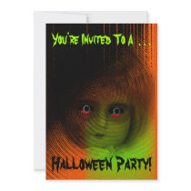 Deadly Doll Halloween Party Invitation