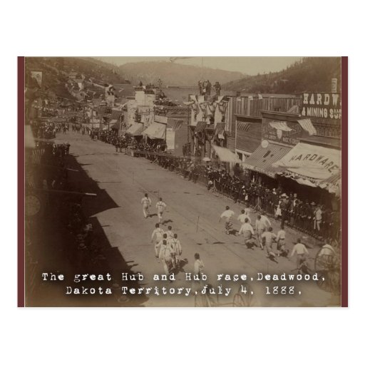 Deadwood Hub and Hub Race 1888 Post Card